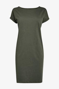 Khaki Relaxed Capped Sleeve Tunic - Allsport