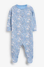 Load image into Gallery viewer, Navy 3 Pack Rabbit Sleepsuits  (up to 18 months) - Allsport
