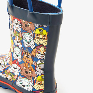 Navy Paw Patrol Handle Wellies (Youger Boys)