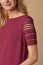 Load image into Gallery viewer, Plum Lace Detail Shift Dress - Allsport
