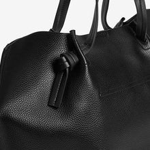 Load image into Gallery viewer, Black Knot Detail Shopper Bag - Allsport
