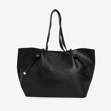 Load image into Gallery viewer, Black Knot Detail Shopper Bag - Allsport
