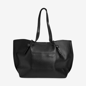 Black Knot Detail Shopper Bag - Allsport