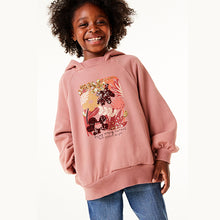 Load image into Gallery viewer, Rust Brown Sequin Floral Hoodie (3-12yrs) - Allsport

