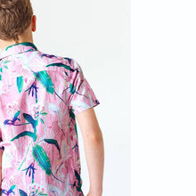 Load image into Gallery viewer, Pink Heron Short Sleeve Shirt (3-12yrs) - Allsport
