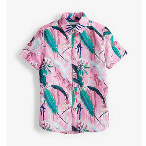 Pink Heron Short Sleeve Shirt (3-12yrs) - Allsport