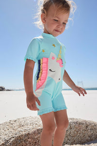 Aqua 3D Unicorn Sunsafe Suit (3mths-6yrs) - Allsport