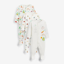 Load image into Gallery viewer, 3PK BRIGHT VEG SLEEPSUITS (0MTH-9MTHS) - Allsport
