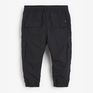 Black Lined Cargo Trousers (3mths-5yrs)