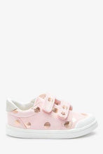 Load image into Gallery viewer, Pink Spot Toe Bumper Canvas Trainers - Allsport
