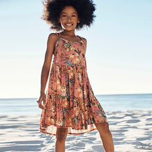 Load image into Gallery viewer, Rust Brown Tiered Dress (3-12yrs) - Allsport
