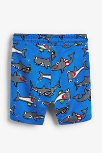 Blue Shark Jersey Shorts - Allsport