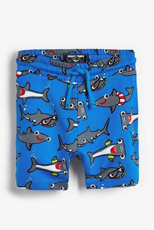 Blue Shark Jersey Shorts - Allsport