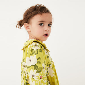 Citrine Yellow Floral Tea Dress (3mths-6yrs) - Allsport