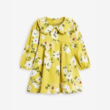 Load image into Gallery viewer, Citrine Yellow Floral Tea Dress (3mths-6yrs) - Allsport

