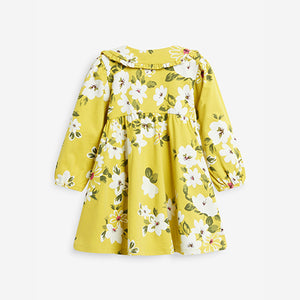 Citrine Yellow Floral Tea Dress (3mths-6yrs) - Allsport