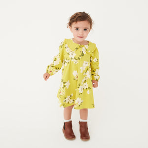 Citrine Yellow Floral Tea Dress (3mths-6yrs) - Allsport