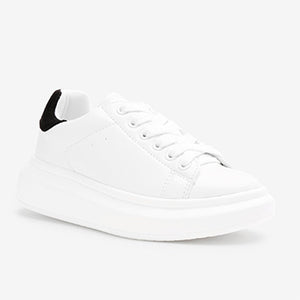White and Black Chunky Sole Trainers (Older Girls)