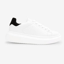 Load image into Gallery viewer, White and Black Chunky Sole Trainers (Older Girls)
