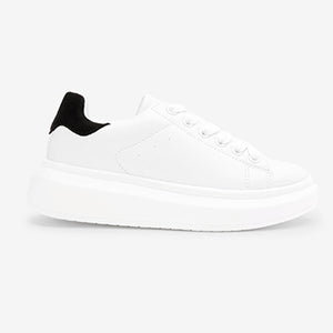 White and Black Chunky Sole Trainers (Older Girls)