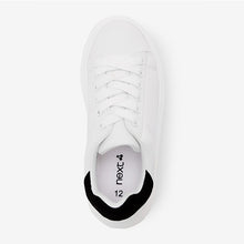 Load image into Gallery viewer, White and Black Chunky Sole Trainers (Older Girls) - Allsport
