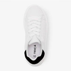 White and Black Chunky Sole Trainers (Older Girls) - Allsport