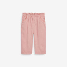 Load image into Gallery viewer, Pink Linen Mix Trousers (3mths-6yrs) - Allsport
