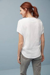 White Stripe Short Sleeve T-Shirt - Allsport