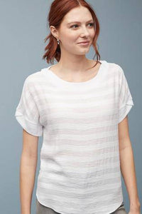 White Stripe Short Sleeve T-Shirt - Allsport