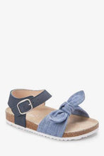 Load image into Gallery viewer, Blue Corkbed Bow Sandals - Allsport
