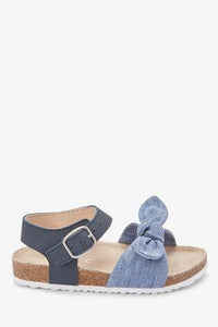 Blue Corkbed Bow Sandals - Allsport