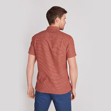 Load image into Gallery viewer, Rush Brown Regular Fit Regular Fit Textured Short Sleeve Shirt - Allsport
