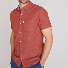 Load image into Gallery viewer, Rush Brown Regular Fit Regular Fit Textured Short Sleeve Shirt - Allsport
