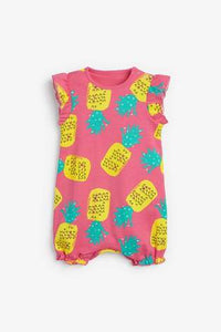 Multi Bright 3 Pack Fruit Floral Rompers  (up to 18 months) - Allsport