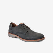 Load image into Gallery viewer, Black Leather Motion Flex Derby Shoes - Allsport
