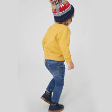Load image into Gallery viewer, Yellow Fire Engine Crew Neck Sweater (3mths-5yrs) - Allsport
