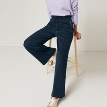 Load image into Gallery viewer, Navy Ponte Wide Leg Trousers - Allsport
