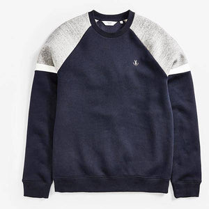 Navy/Grey Blocked Sweatshirt - Allsport
