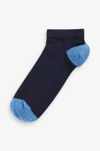 Blue 7 Pack Cotton Rich Trainer Socks - Allsport