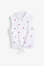 Load image into Gallery viewer, Tie Front  Heart Blouse - Allsport
