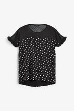 Load image into Gallery viewer, Mono Spot Short Sleeve Frill Top - Allsport
