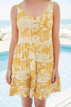 Load image into Gallery viewer, Ochre Floral Tiered Swing Sun Dress - Allsport
