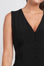 Load image into Gallery viewer, Black Sleeveless Button Through Blouse - Allsport
