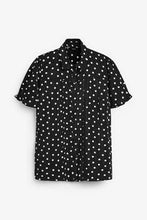 Load image into Gallery viewer, Black Spot Short Sleeve Pintuck Blouse - Allsport

