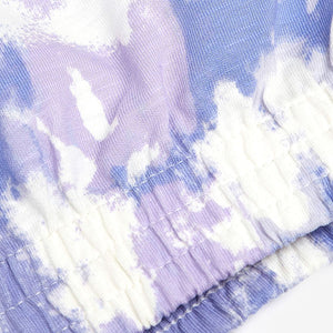 Blue/White Printed Tie Dye 2 Pack Cotton Jersey Slub Short Pyjamas (3-12yrs) - Allsport