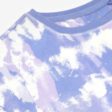 Load image into Gallery viewer, Blue/White Printed Tie Dye 2 Pack Cotton Jersey Slub Short Pyjamas (3-12yrs) - Allsport
