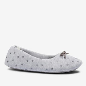 Grey Star Ballerina Slippers - Allsport