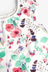 White Floral Romper  ( up to 18 months) - Allsport