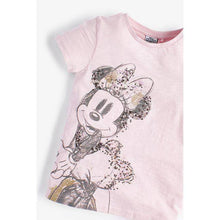 Load image into Gallery viewer, Pink Licence Minnie Mouse™ Sequin T-Shirt (3-12yrs) - Allsport
