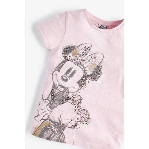 Pink Licence Minnie Mouse™ Sequin T-Shirt (3-12yrs) - Allsport